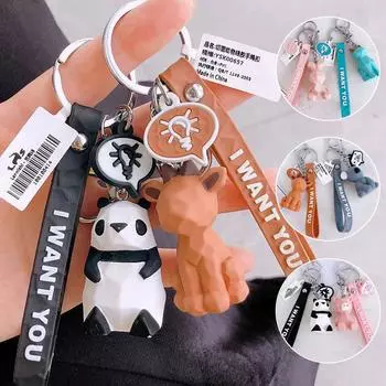 Модный динозавр смола животное креативный женщины девушки брелок подарки телефон модный брелок студент панда буквы милый Koala