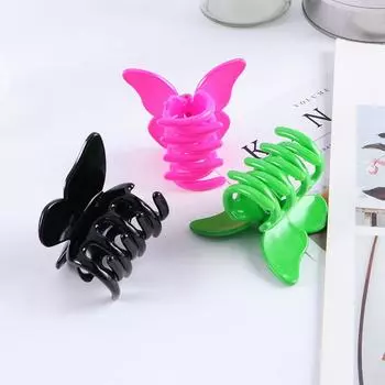 Модный дизайн Акула Зажим для женщин Аксессуары для волос Бабочка Волосы Коготь Корейский стиль Волосы Коготь beige-big