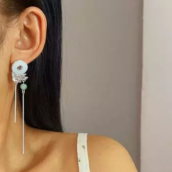 Модный дизайн, элегантный темперамент, стеклянный круг, бабочка, подвеска, серьги для женщин, подарки на вечеринку, серьги, ювелирные изделия