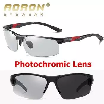 Модный дизайн, алюминиево-магниевая оправа, фотохромные поляризационные солнцезащитные очки, спортивные очки для вождения, рыбалки, антибликовые очки