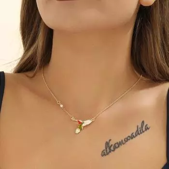 Модный дизайн кулон в виде дятла ожерелье простое детское ожерелье в виде птицы ювелирное украшение подарок