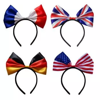 Модный дизайн повязка на голову Британская Америка Франция Германия Флаг мастерство аксессуары для волос Превосходное качество галстук-бабочка повязка на голову France