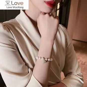 Модный дизайн ракушки пресноводный жемчуг и натуральный опаловый камень 14k позолоченный женский браслет с подвесками ювелирные изделия для женщин рождественский подарок 22cm