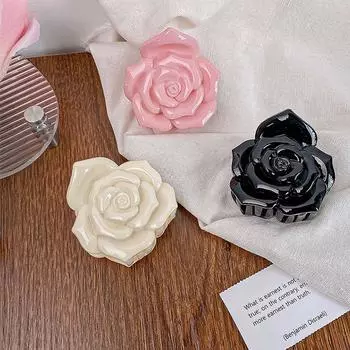 Модный дизайн ретро-роза заколка для волос корейский стиль акриловая заколка для волос милый цветок заколка для волос для девочек чёрный
