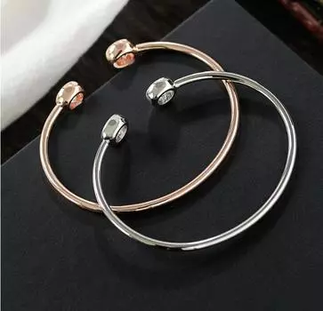 Модный дизайн, роскошный брендовый браслет, женский браслет из титановой стали, браслеты с хрустальной подвеской для женщин, ювелирные аксессуары