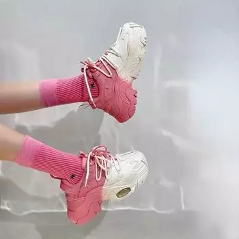 Модный дизайн Sense Dad Shoes 2024 осень новая воздушная подушка амортизатор модная цветовая гамма универсальная повседневная спортивная обувь 35