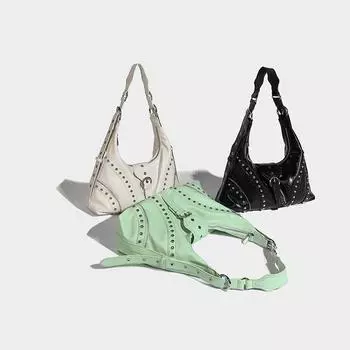 Модный дизайн Spice girl подмышки для женщин 2024 лето новая большая вместительная сумка-мессенджер Willow зелёный