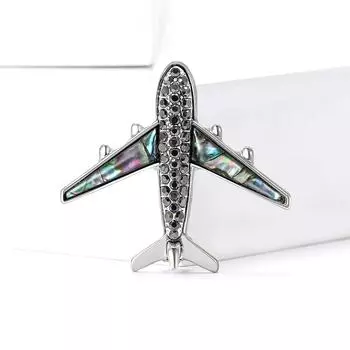 Модный дизайн сплава абалоновая ракушка самолет брошь креативная универсальная мужская и женская одежда корсаж украшение булавка
