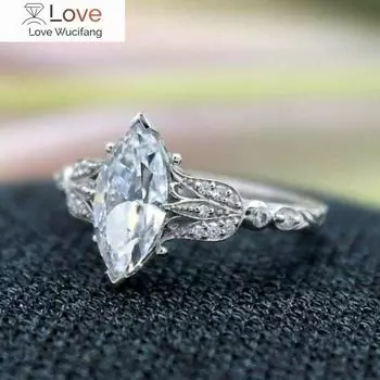 Модный дизайн, свадебное обручальное кольцо, блестящее кольцо в форме маркизы с кристаллами, нежное кольцо-обещание, современное женское вневременное ювелирное изделие 10