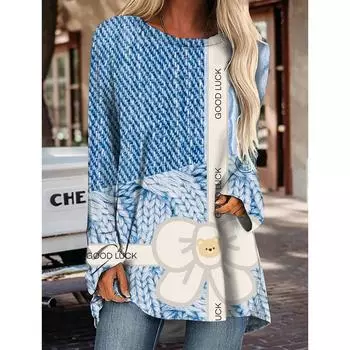 Модный дизайн женская полосатая леопардовая футболка для женщин, девочек, праздничная одежда, свободная осенне-зимняя длинная футболка, топы, футболки S