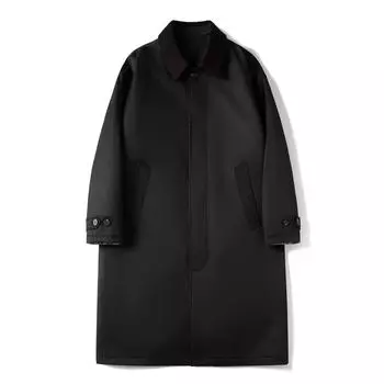 Модный длинный плащ для мужчин, верхняя одежда, осенние повседневные толстые куртки больших размеров S бежевый