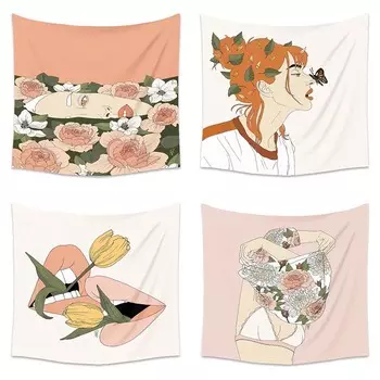 Модный домашний декор Гобелен Бохо Декоративный узор Спальня Гостиная Гобелен 100x75cm