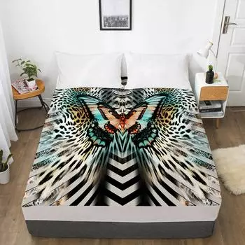 Модный домашний текстиль простыня простыня с 3D-принтом простыня чехол для матраса простыня с эластичной резинкой постельное белье 120cmX200cmX30cm