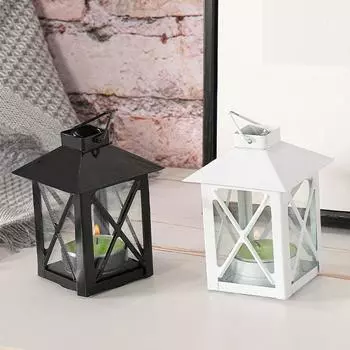 Модный европейский ретро подсвечник ветряная лампа металлический подсвечник домашний декор украшения комнаты чёрный