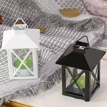 Модный европейский ретро подсвечник ветряная лампа металлический подсвечник домашний декор украшения комнаты чёрный