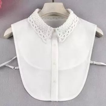 Модный фальшивый воротник рубашки из шифона с вышивкой, универсальный фальшивый воротник, женский воротник рубашки, профессиональный декоративный воротник