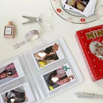 Модный фотоальбом 64 шт., держатель для фотокарточек размером 3 дюйма, фотоальбом с героями мультфильмов, коллекционный держатель для карточек Kpop, переплет для фотокарточек Kpop