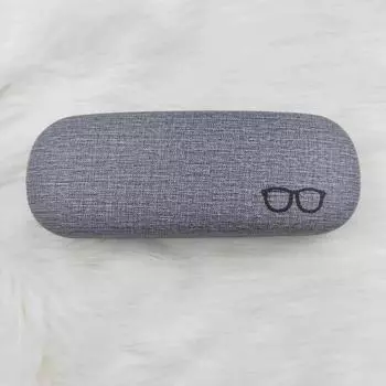 Модный футляр для очков, твердый чехол из льняной ткани, чехлы для очков, защитный чехол для мужчин и женщин, солнцезащитные очки, коробка для очков серый