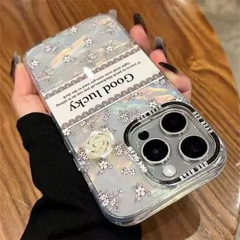 Модный гальванический чехол для телефона с матовым цветком для iPhone 15 14 13 12 11 Pro Max IMD противоударный чехол iPhone 11 разноцветный