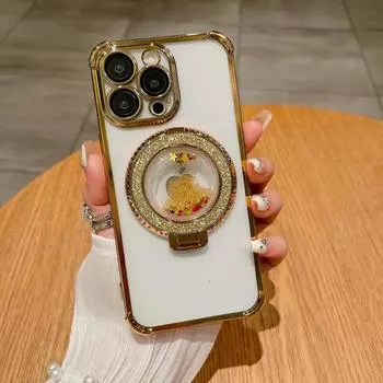 Модный гальванический чехол для телефона с подставкой из ТПУ для iPhone 15 14 13 12 11 Pro Max 15 14 Plus амортизирующий чехол с защитой от падения For 11