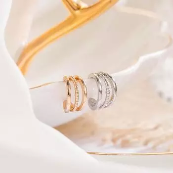 Модный геометрический одинарный пирсинг, зажим для ушей, ретро, холодный ветер, маленький зажим для ушей, трендовые женские украшения серебряный