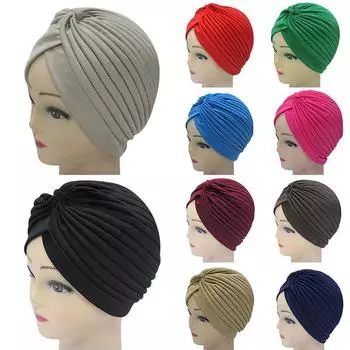 Модный хиджаб Chemo, банданы высокого качества, 1 шт., эластичная популярная повязка на голову с узлом, повязка на голову для взрослых, индийская кепка, тюрбан, горячая распродажа, мусульманская шляпа для женщин красный