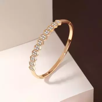 Модный хипстерский браслет с геометрическим узором в виде сот, женский легкий роскошный нишевый геометрический ромб, ювелирные изделия для пригородных поездок