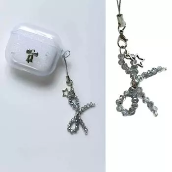 Модный хрустальный бант для телефона, элегантный хрустальный бант для ключей, изящный бант для телефона, украшение на цепочку