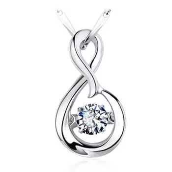 Модный и элегантный кулон в форме сердца, кулон с неограниченным символом любви