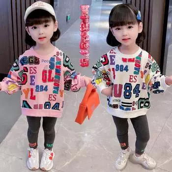 Модный и милый комплект из двух свитеров на весну/осень для маленьких девочек: Стиль интернет-знаменитости 110 cm