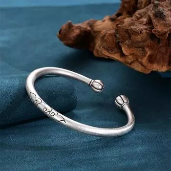 Модный и модный браслет «Сальто с облаком» и женским открывающимся серебряным браслетом «Тыква благоприятного облака» Adjustable size