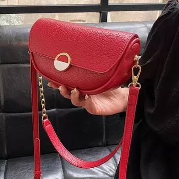 Модный и нишевый дизайн, красная женская сумка в 2023 году, новая популярная и универсальная сумка через плечо, сумка подмышками на одно плечо