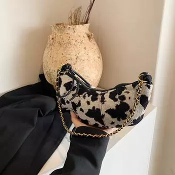 Модный и подходящий круассан круассан нишевый дизайн большая сумка для пельменей большая вместительная повседневная сумка через плечо