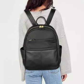 Модный и стильный кожаный рюкзак для женщин, простая и повседневная сумка для книг для студентов, рюкзак из высококачественной кожи с ощущением высокого класса