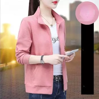 Модный и свободный женский короткий вязаный кардиган в стиле кэжуал M розовый