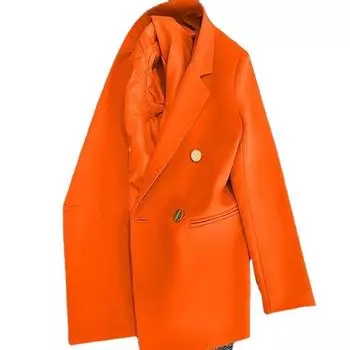 Модный и универсальный женский разноцветный пиджак на весну и осень M белый