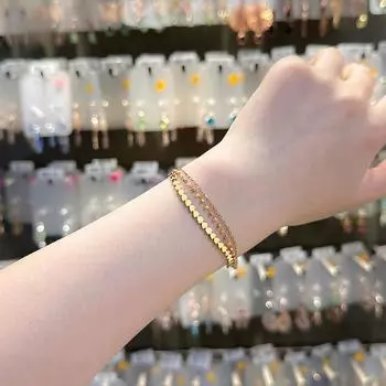 Модный и высококачественный многослойный браслет-ожерелье для женщин, универсальный комплект из двух частей, новый комплект из цепочек на ключицу из рисовых бусин