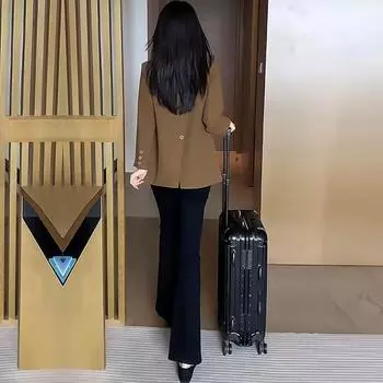 Модный и высококачественный повседневный женский свободный пиджак маленького размера M хаки