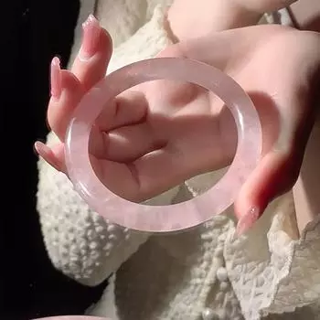 Модный индивидуальный джокер бледно-розового цвета с имитацией кристалла геометрический браслет для женщин ювелирные изделия