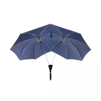 Модный индивидуальный зонт. Верхний современный зонтик для двух человек / зонтик для пары. синий