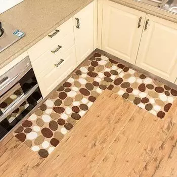 Модный каменный коврик для кухни, противоскользящие кухонные коврики, водонепроницаемый длинный ковер, входной коврик для ванной, моющийся 45CMx70CM