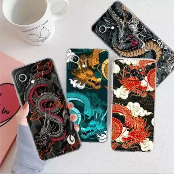 Модный китайский винтажный дракон прозрачный чехол для Xiaomi Mi Poco X3 NFC M3 Pro F3 F1 11 Lite 12 Note 10 11T прозрачный чехол для телефона Xiaomi Poco F3