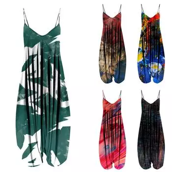 Модный комбинезон с v-образным вырезом для женщин, регулируемые бретели, винтажный комбинезон с карманом S синий