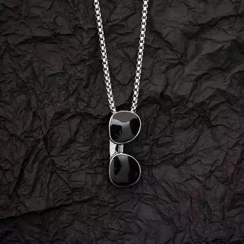 Модный комплект из солнцезащитных очков в стиле панк-хип-хоп и свитера-ожерелья для мужчин и женщин