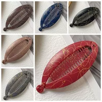 Модный конский хвост банан зажим-зажим для волос когти заколки в форме рыбы шпилька для женщин кофейный