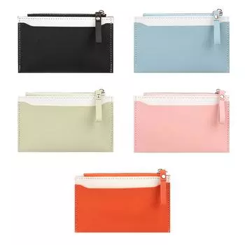 Модный контрастный цветной кошелек, сумка для денег, маленький кошелек, держатель для кредитных карт, мини-кошелек для монет