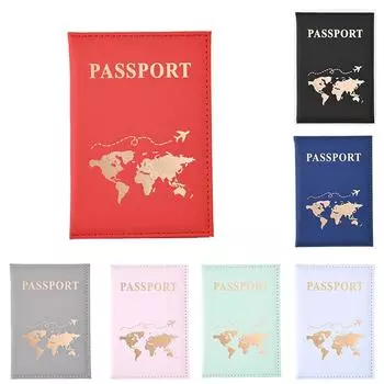 Модный кошелек-держатель для кредитных карт, простой чехол для паспорта, новинка 2024 года, чехол для женщин и мужчин, дорожные свадебные обложки для паспорта, держатели для удостоверений личности чёрный