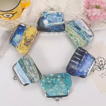 Модный кошелек для мелочи из искусственной кожи с изображением картин Ван Гога, женский кошелек для мелочи, мини-сумка