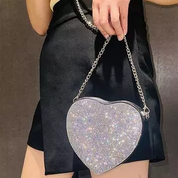 Модный кошелек Love, клатч, сумка-мессенджер с цепочкой, дизайнерская сумка через плечо для вечеринок знаменитостей золотой