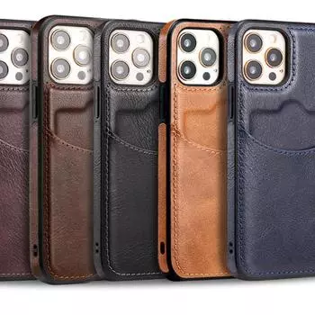 Модный кошелек с отделением для кредитных карт, задняя крышка для iPhone 13 Pro Max 12 Mini 11 Xr X Xs 8 Plus 14 15 16 Pro Max, чехол из искусственной кожи iPhone 11 чёрный